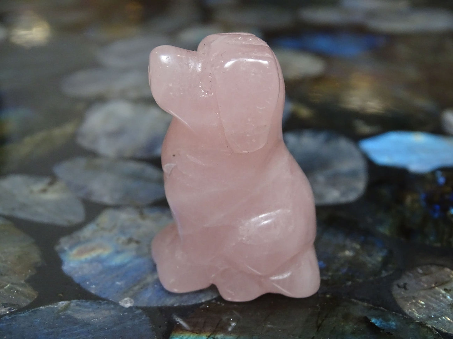 Animaux Quartz Rose Chien - Cristaux - Colibri Minéraux et Bien-être