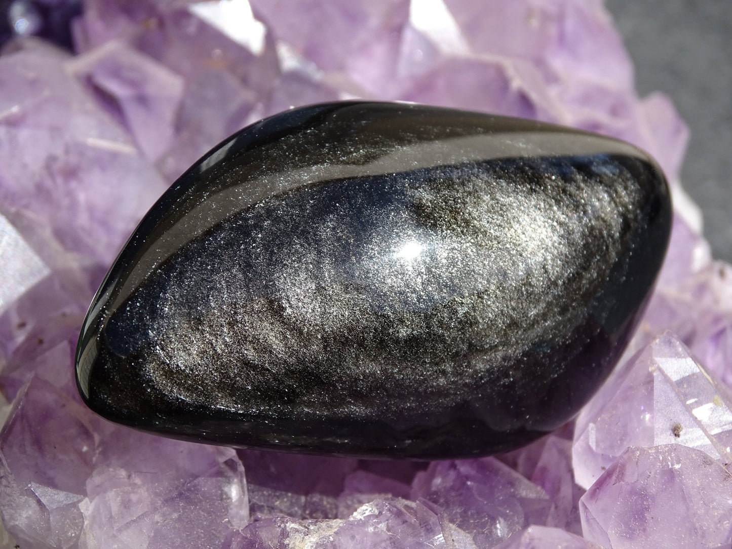 Obsidienne Argentée Galet - Pierres - Colibri Minéraux et Bien-être