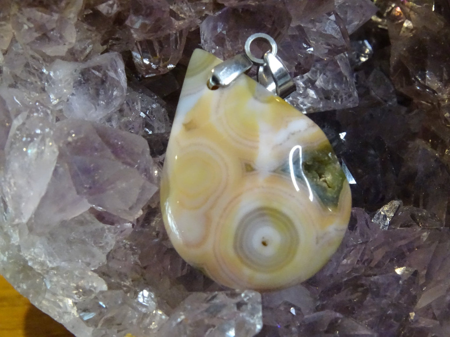 Pendentif Jaspe Orbiculaire - Pendentifs - Colibri Minéraux et Bien-être