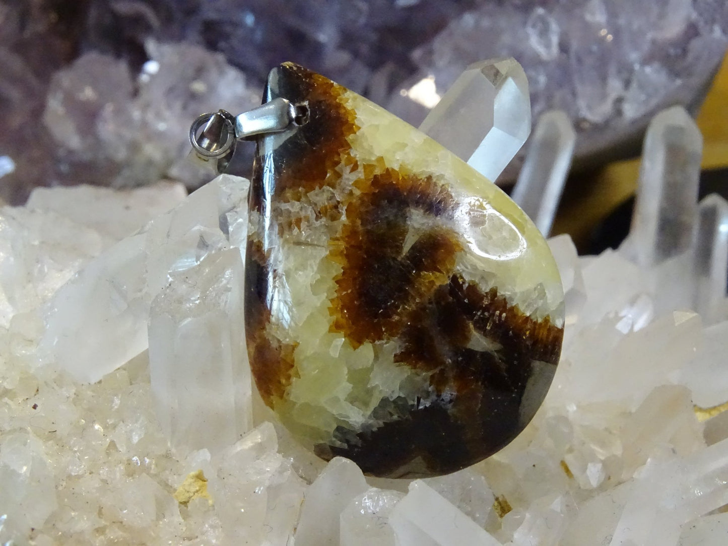 Pendentif Septaria - Pendentifs - Colibri Minéraux et Bien-être