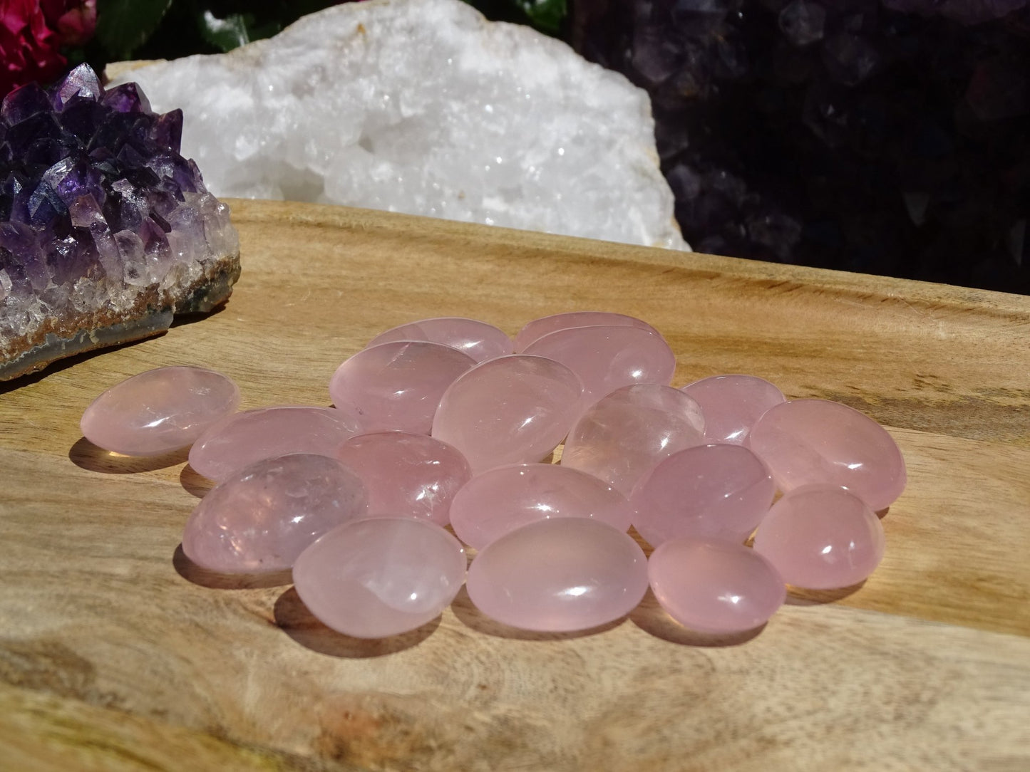 Quartz Rose pierre roulée - Pierre roulée - Colibri Minéraux et Bien-être