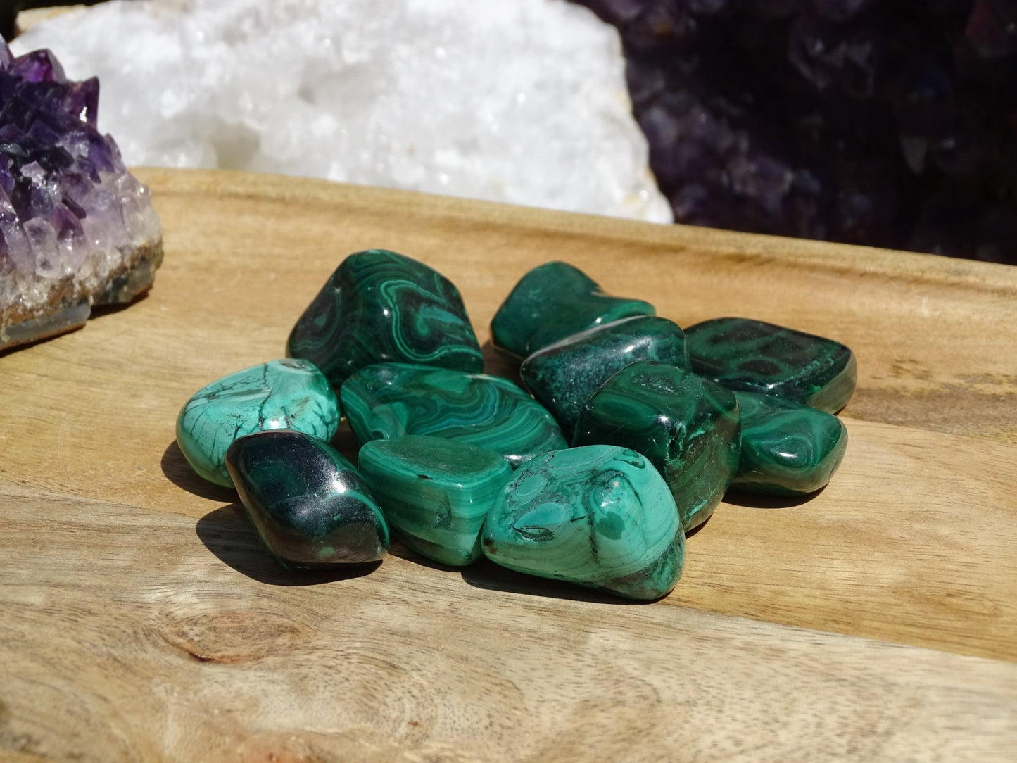 Malachite pierre roulée - Pierre roulée - Colibri Minéraux et Bien-être