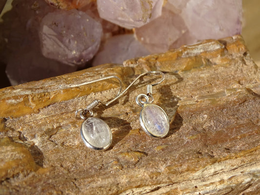 Boucles d'oreilles Pierre de Lune Argent 925 - Boucles d'oreilles - Colibri Minéraux et Bien-être