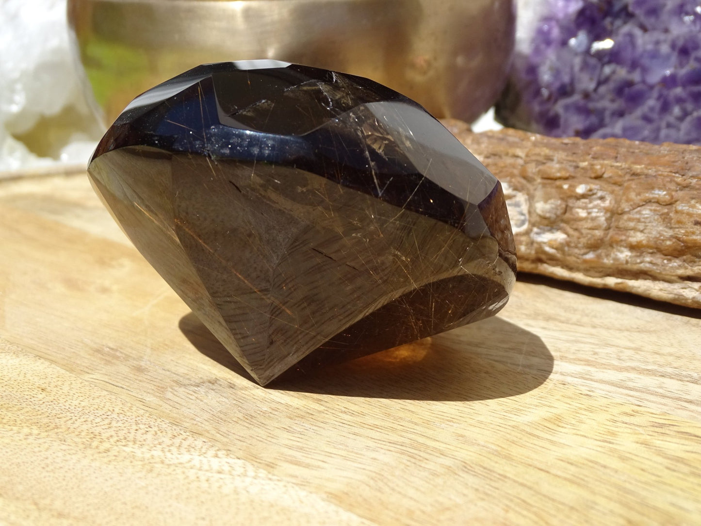 Quartz Fumé Rutile Facetté - Cristaux - Colibri Minéraux et Bien-être