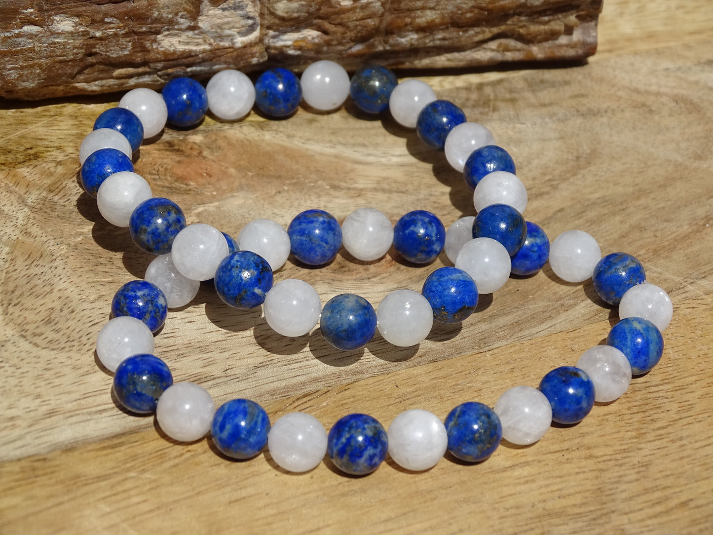Bracelet Pierre de Lune et Lapis Lazuli