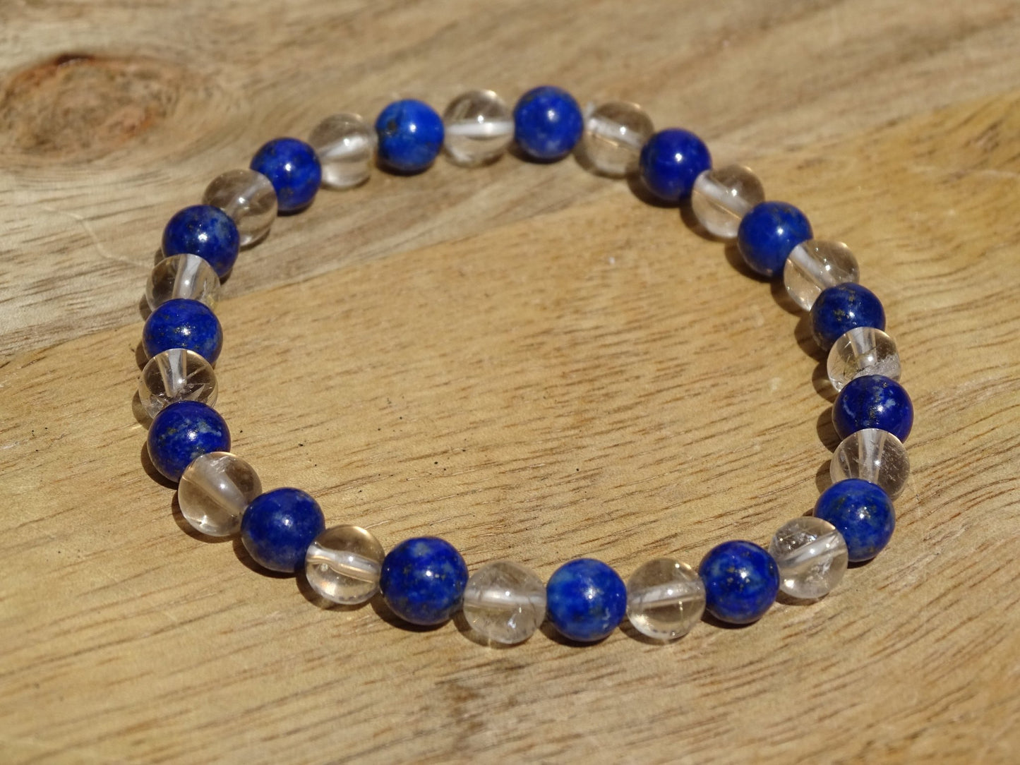 Bracelet Lapis-Lazuli et Quartz Rutile - Bracelets - Colibri Minéraux et Bien-être