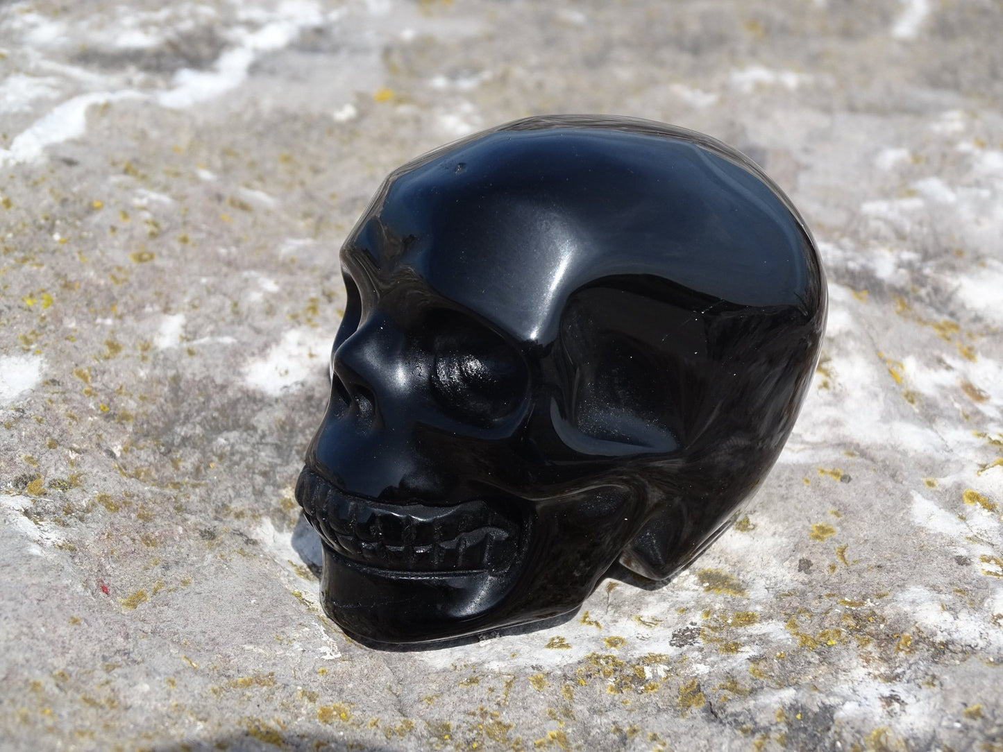 Crâne en Obsidienne Noire