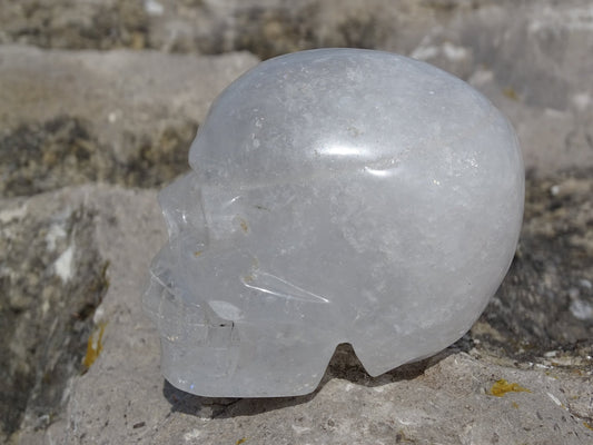 Crâne en Quartz Cristal de Roche - Cristaux - Colibri Minéraux et Bien-être