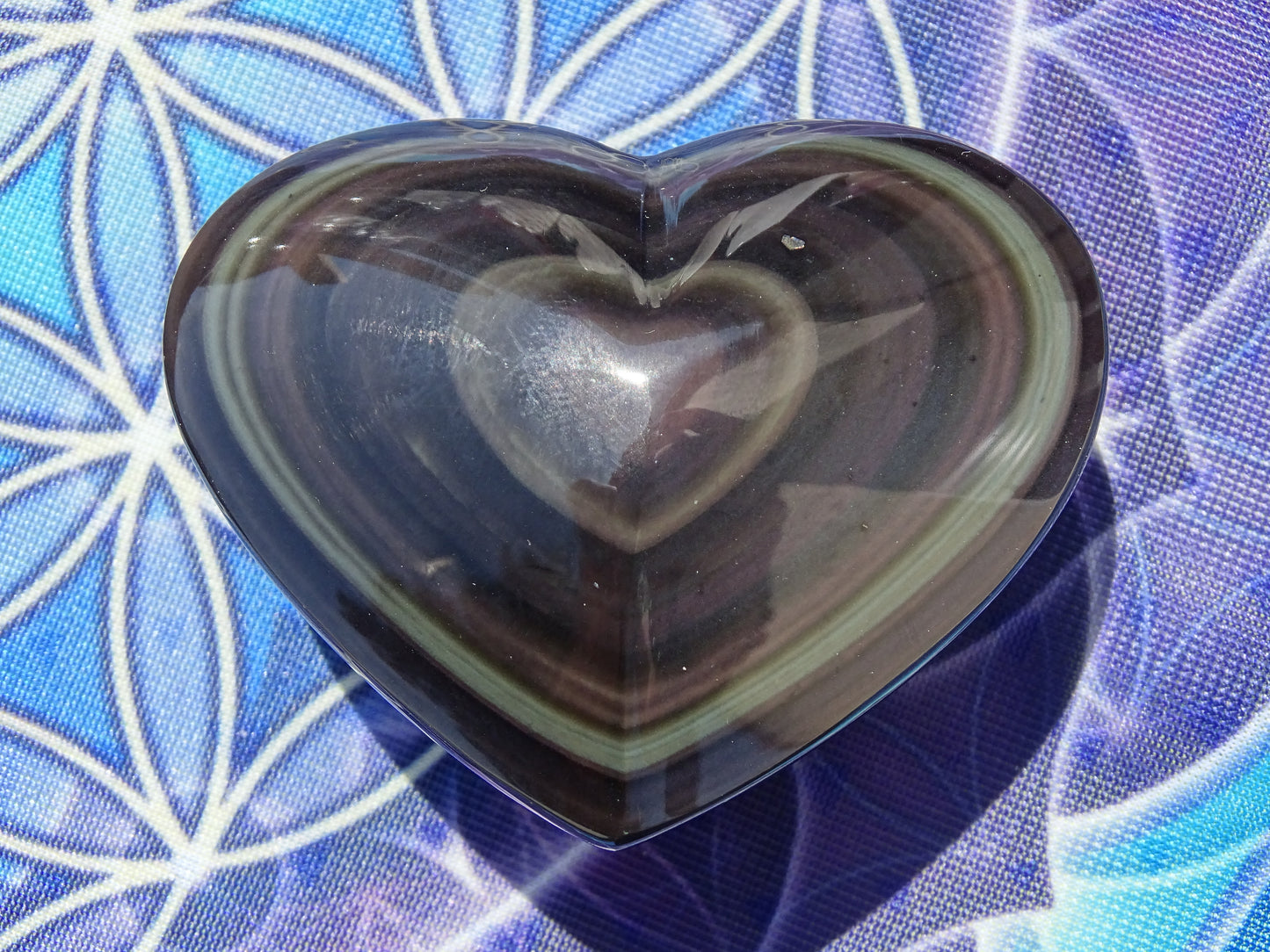 Obsidienne Arc en Ciel Oeil Céleste Coeur