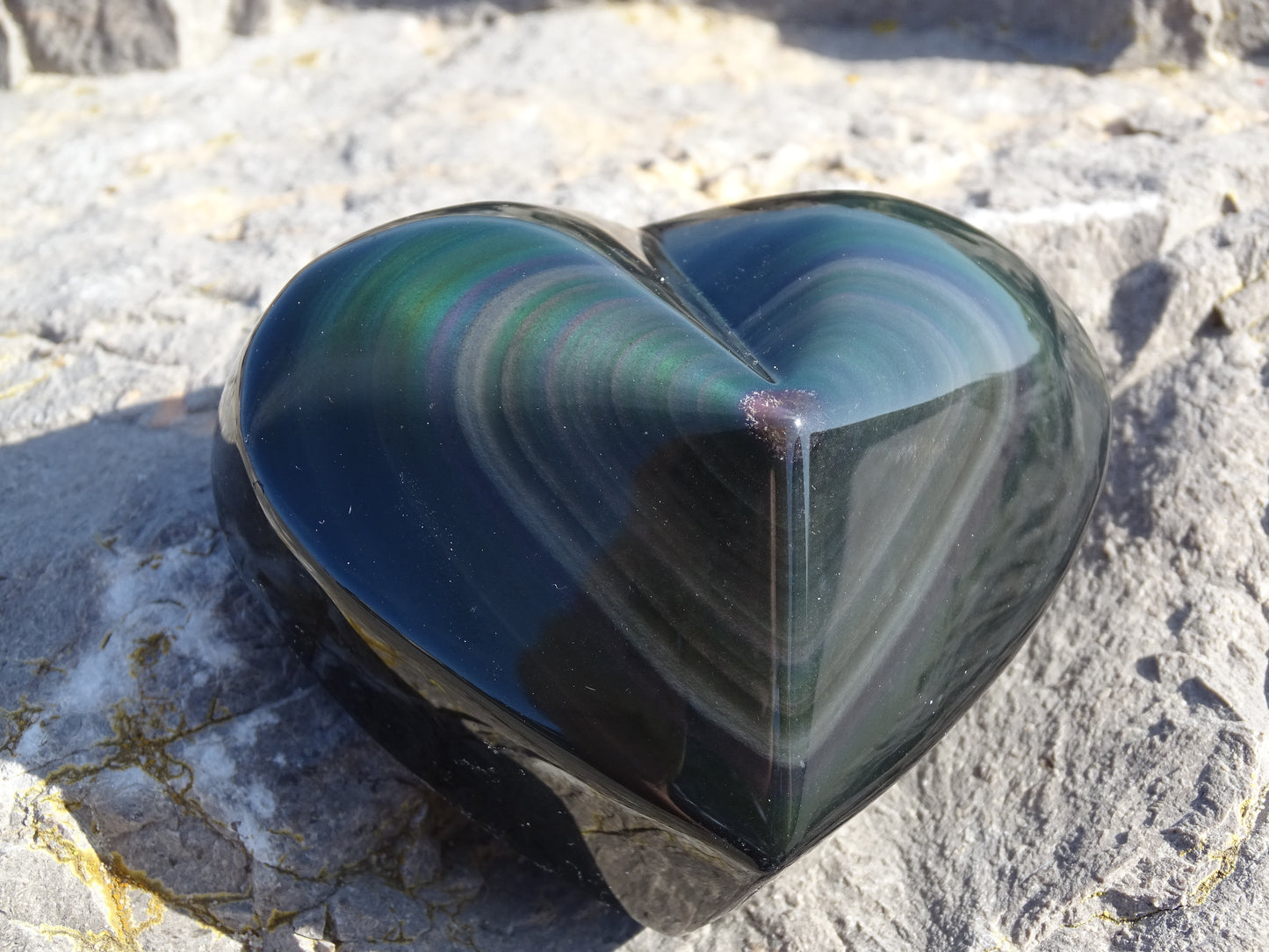 Obsidienne Arc en Ciel Oeil Céleste Coeur