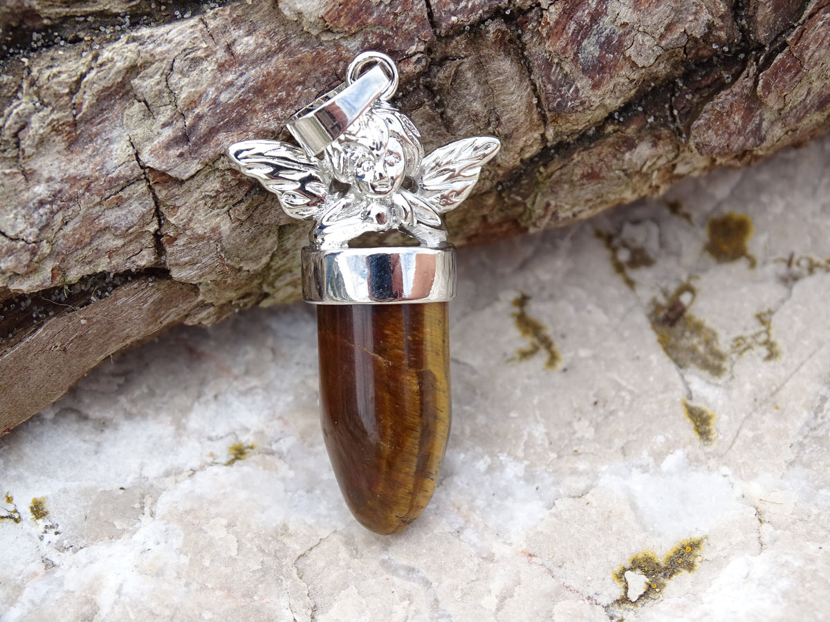Tiger's Eye Tree of Life Pendant