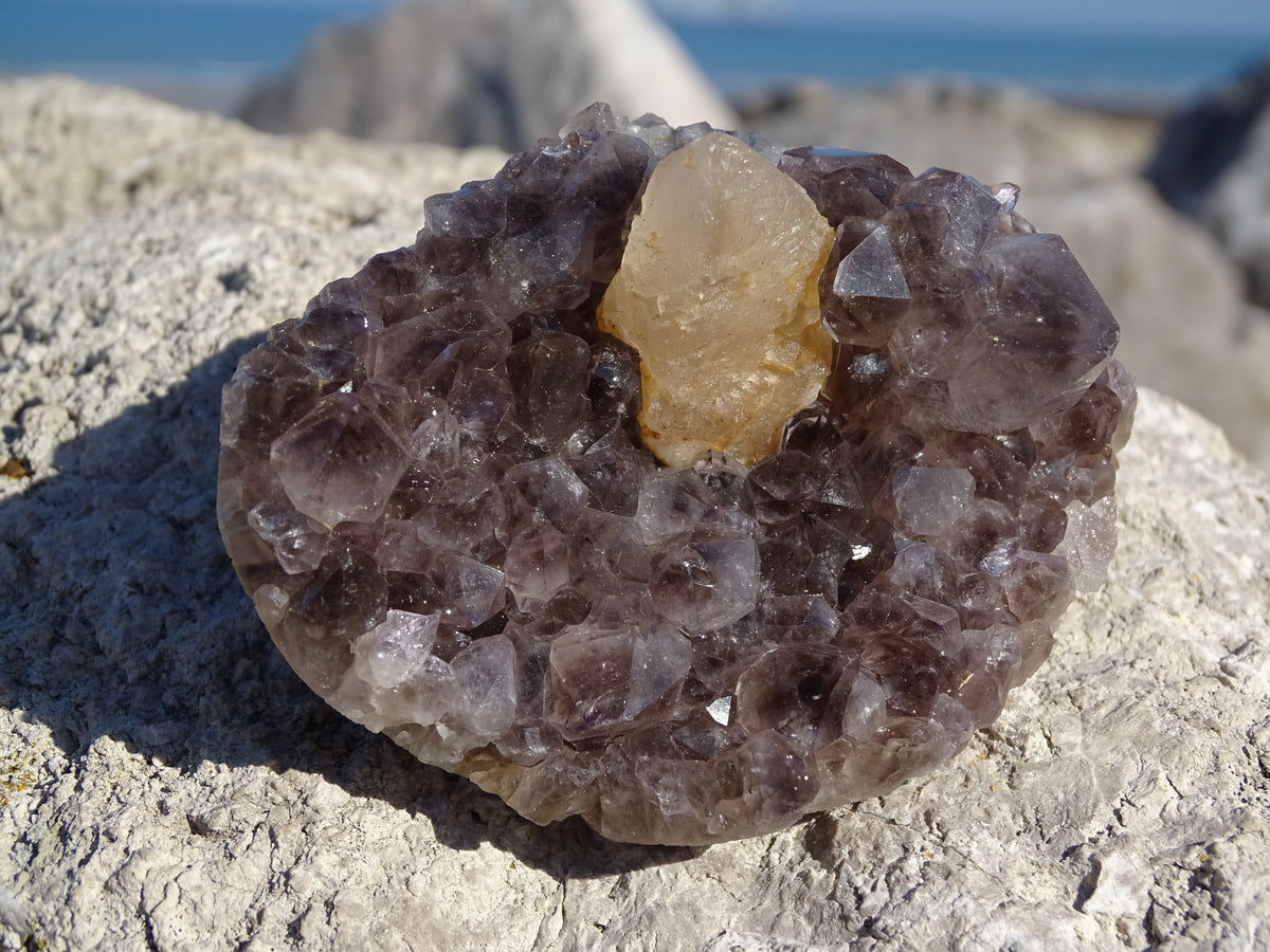 Améthyste Fumée et Calcite