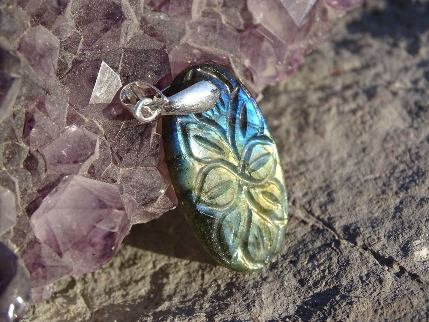 Pendentif Labradorite - Pendentifs - Colibri Minéraux et Bien-être