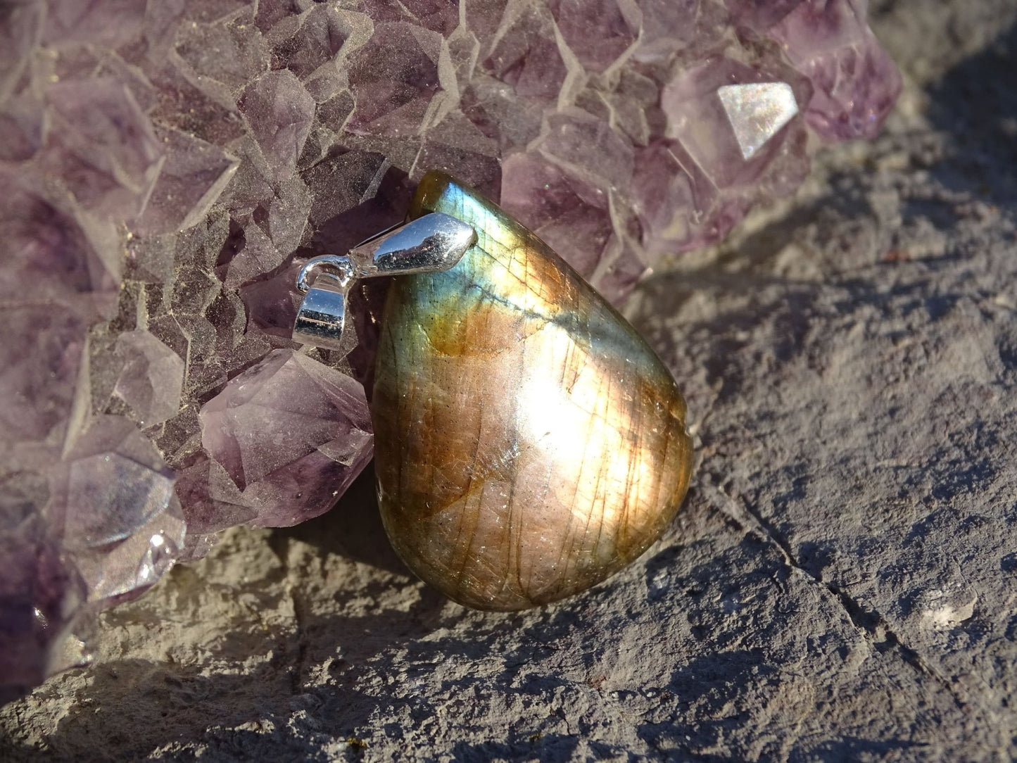 Pendentif Labradorite - Pendentifs - Colibri Minéraux et Bien-être