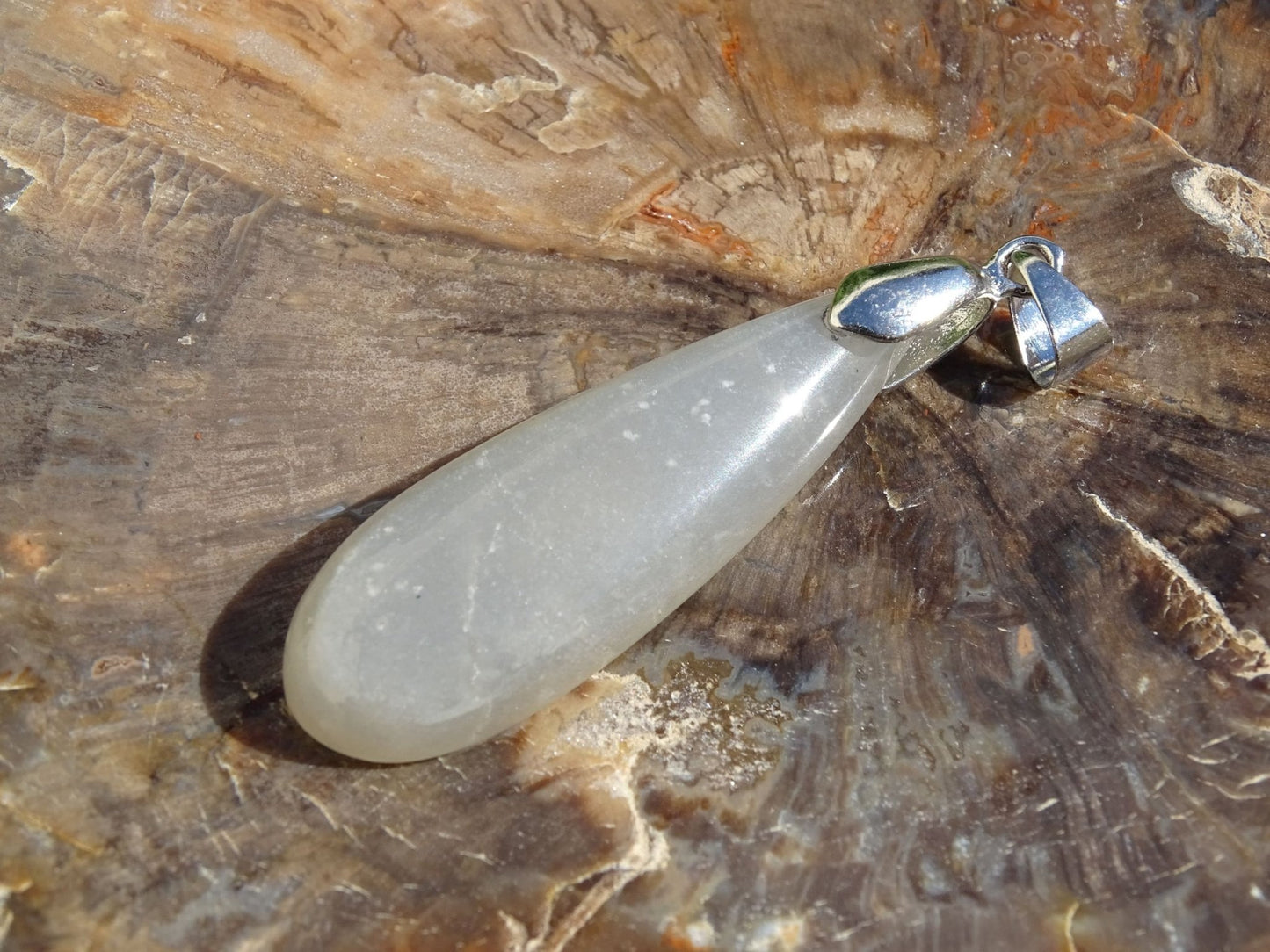 Pendentif Pierre de Lune Grise - Pendentifs - Colibri Minéraux et Bien-être