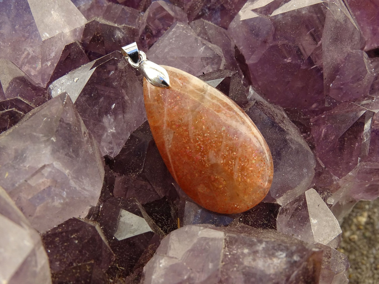 Pendentif Pierre de Soleil - Pendentifs - Colibri Minéraux et Bien-être