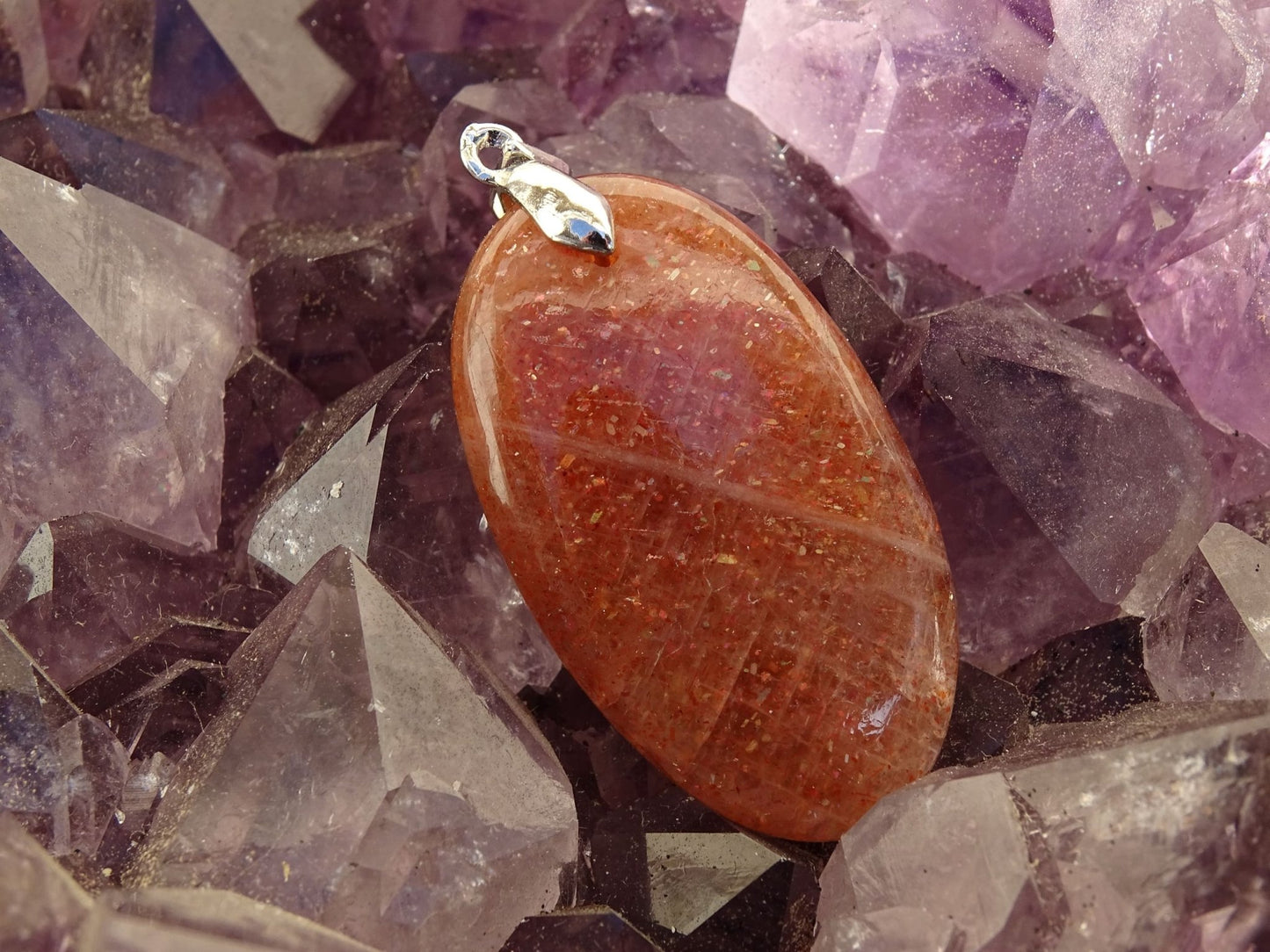 Pendentif Pierre de Soleil - Pendentifs - Colibri Minéraux et Bien-être