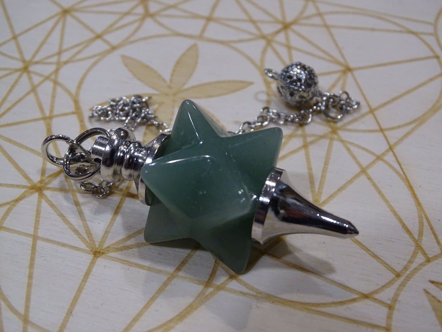 Pendule Aventurine Verte Merkabah - Pierres - Colibri Minéraux et Bien-être
