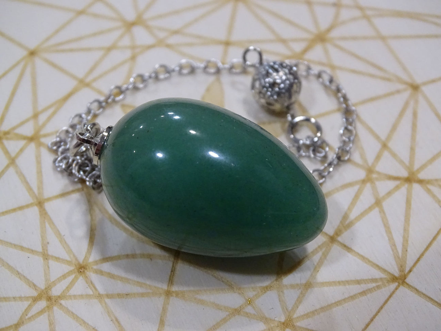 Pendule Aventurine Verte Oeuf - Pierres - Colibri Minéraux et Bien-être