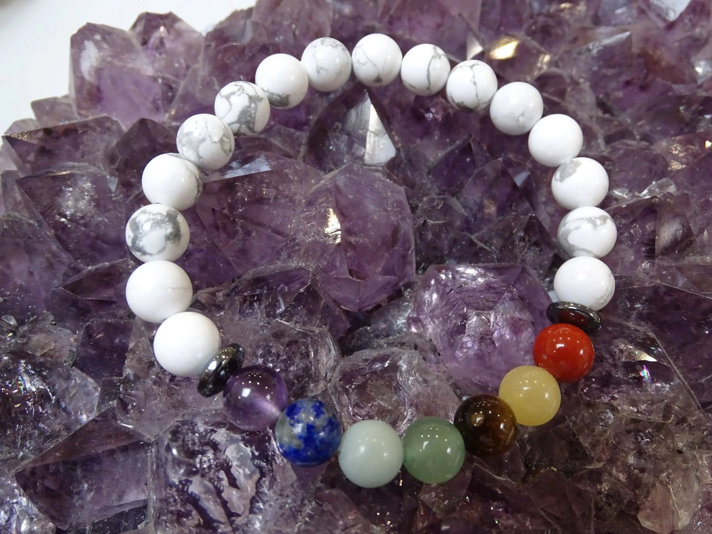 Bracelet 7 Chakras Howlite - Bracelets - Colibri Minéraux et Bien-être