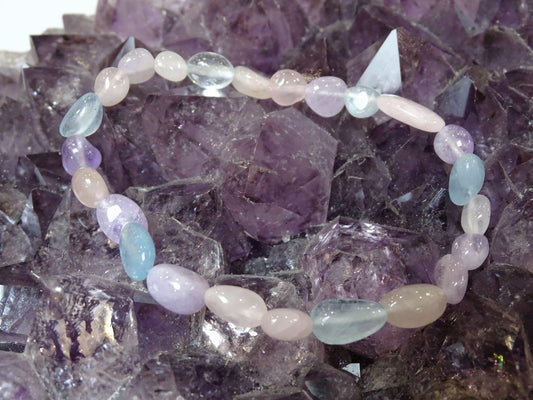 Bracelet Béryl Morganite Aigue Marine - Bracelets - Colibri Minéraux et Bien-être