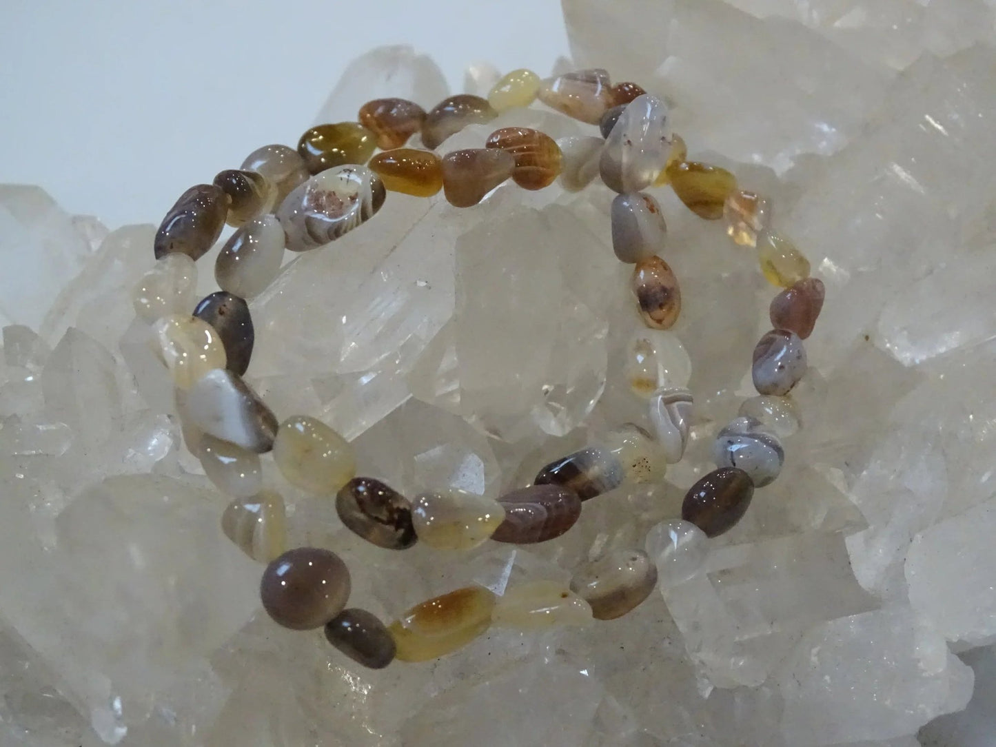 Bracelet Agate du Botswana - Bracelets - Colibri Minéraux et Bien-être