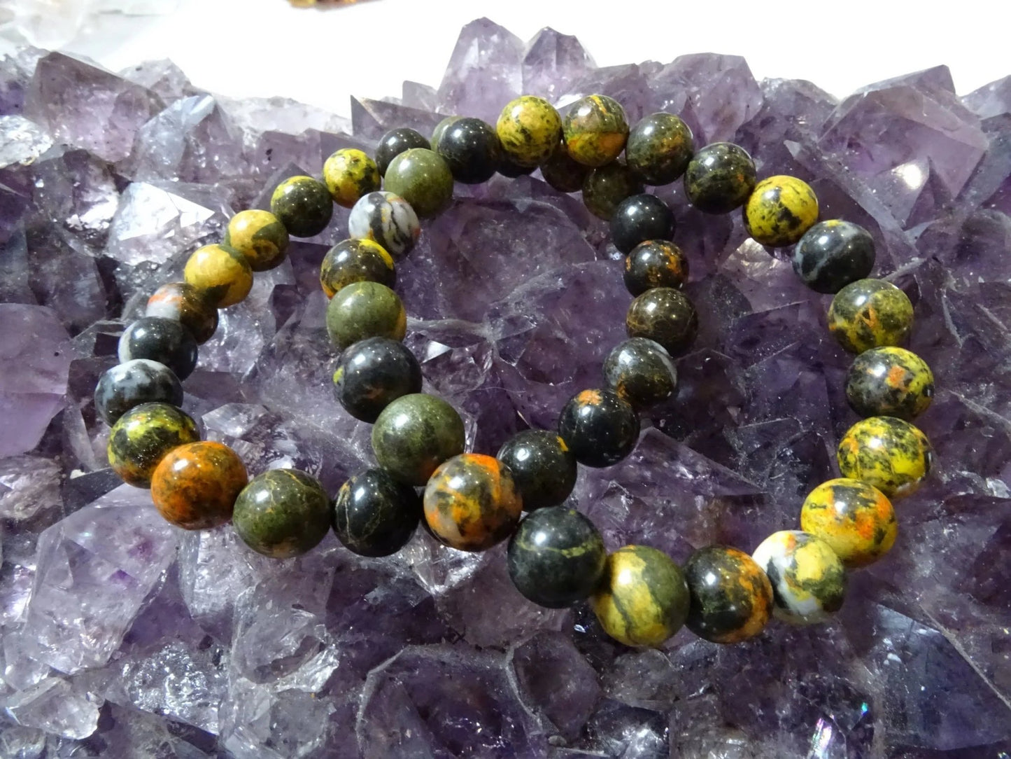 Bracelet Jaspe Bumblebee - Pendentifs - Colibri Minéraux et Bien-être