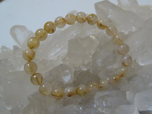 Bracelet Quartz Rutile - Bracelets - Colibri Minéraux et Bien-être