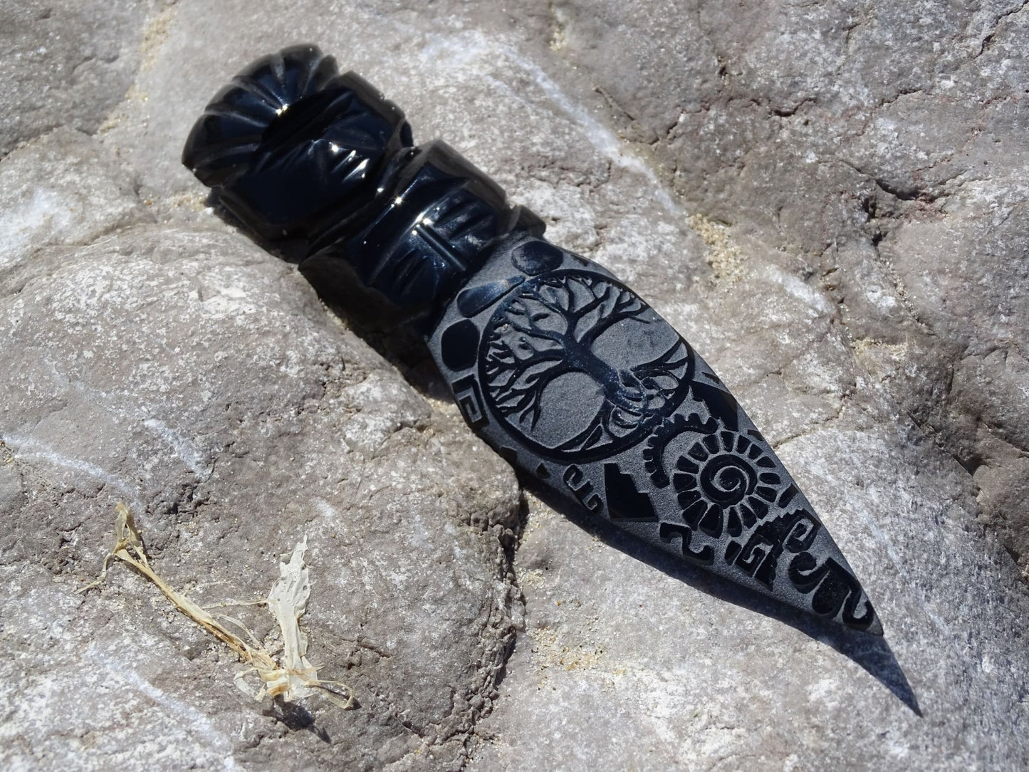 Obsidienne Noire Arbre de Vie Couteau - Pierres - Colibri Minéraux et Bien-être