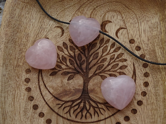 Pendentif Quartz Rose Coeur - Pendentifs - Colibri Minéraux et Bien-être