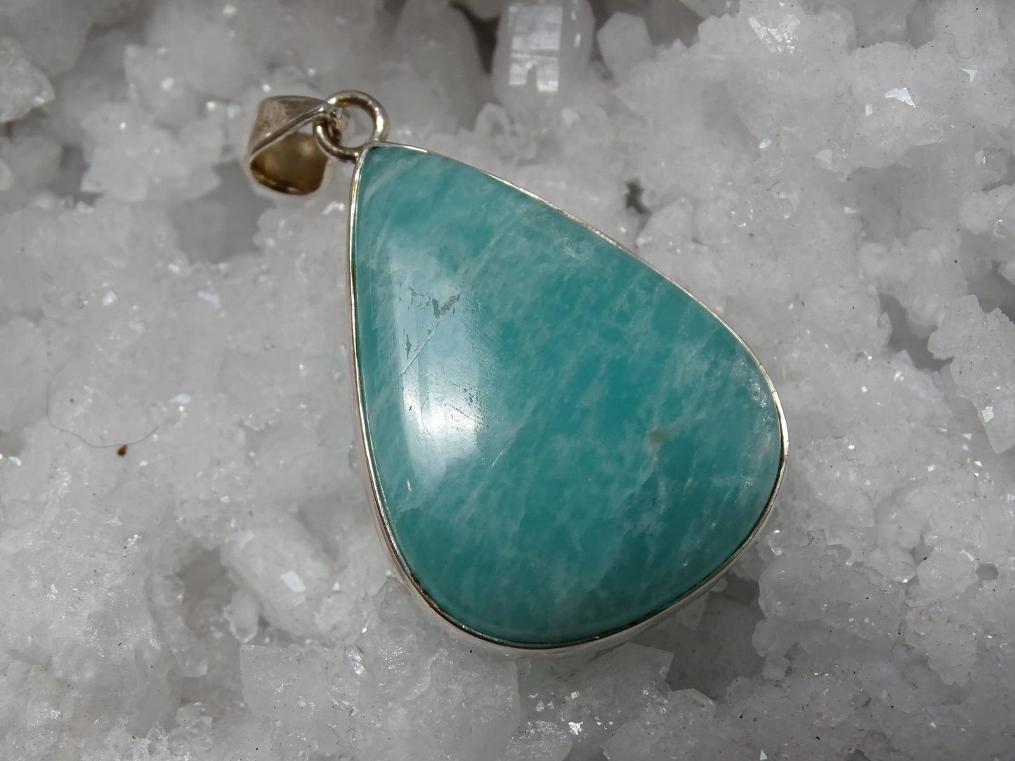 Pendentif Amazonite Argent 925 - Pendentifs - Colibri Minéraux et Bien-être