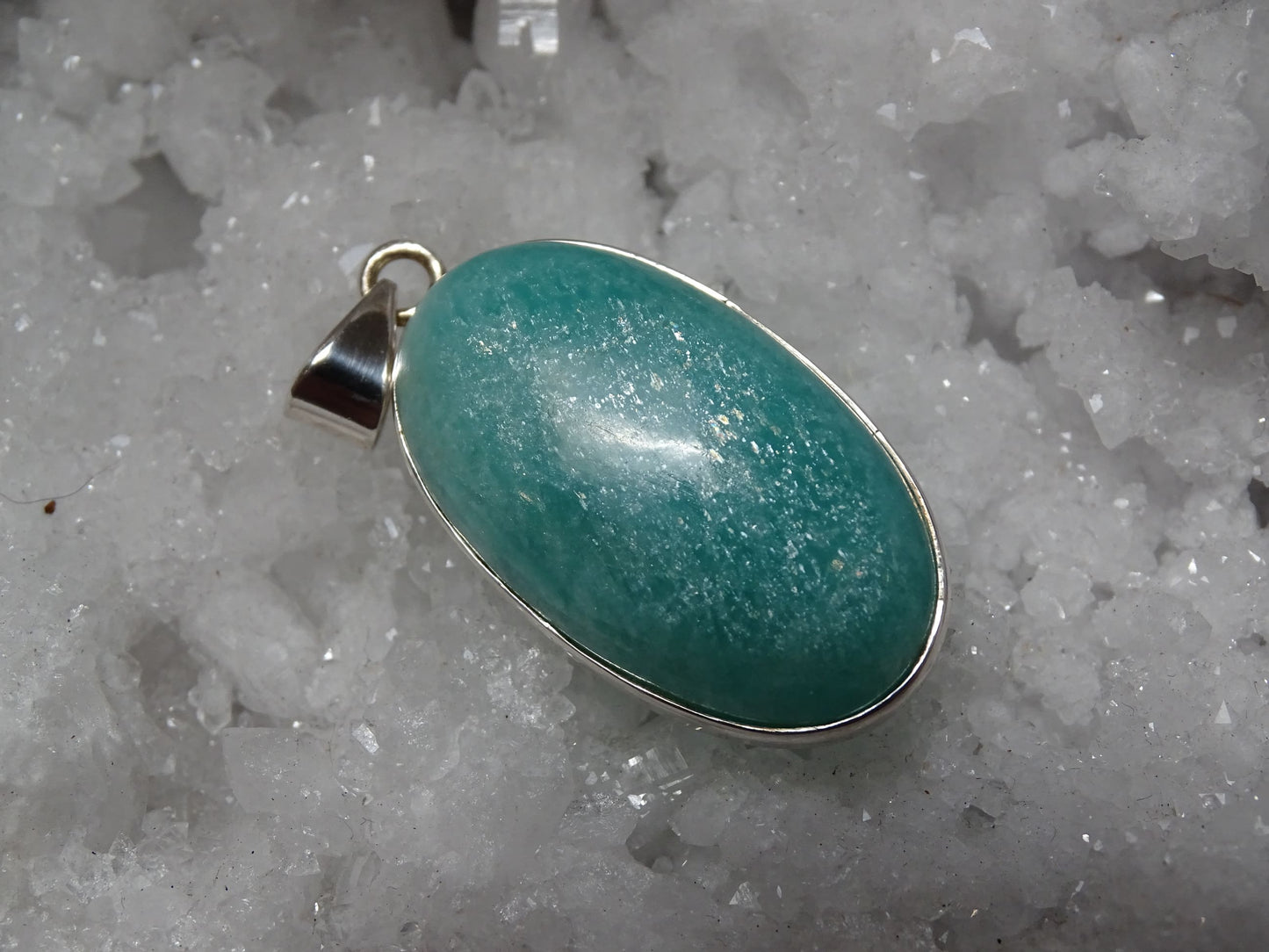 Pendentif Amazonite Argent 925 - Pendentifs - Colibri Minéraux et Bien-être