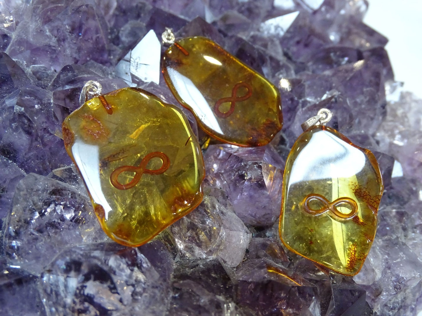 Pendentif Ambre Infini - Pendentifs - Colibri Minéraux et Bien-être