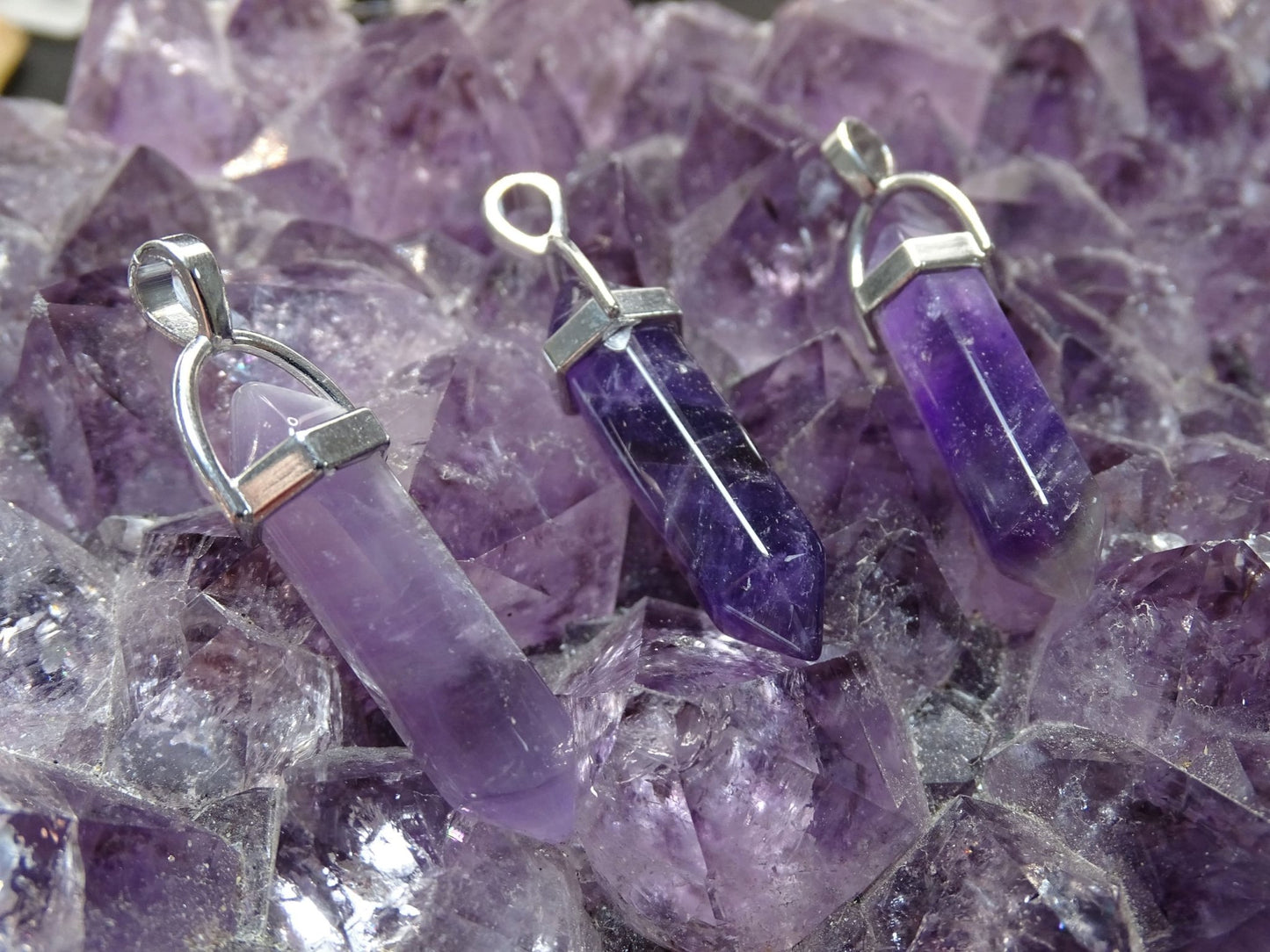 Pendentif Améthyste - Pendentifs - Colibri Minéraux et Bien-être