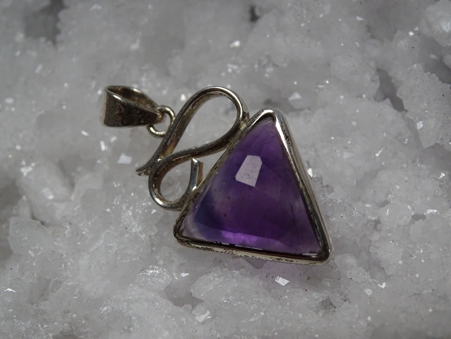 Pendentif Améthyste Argent 925 - Pendentifs - Colibri Minéraux et Bien-être