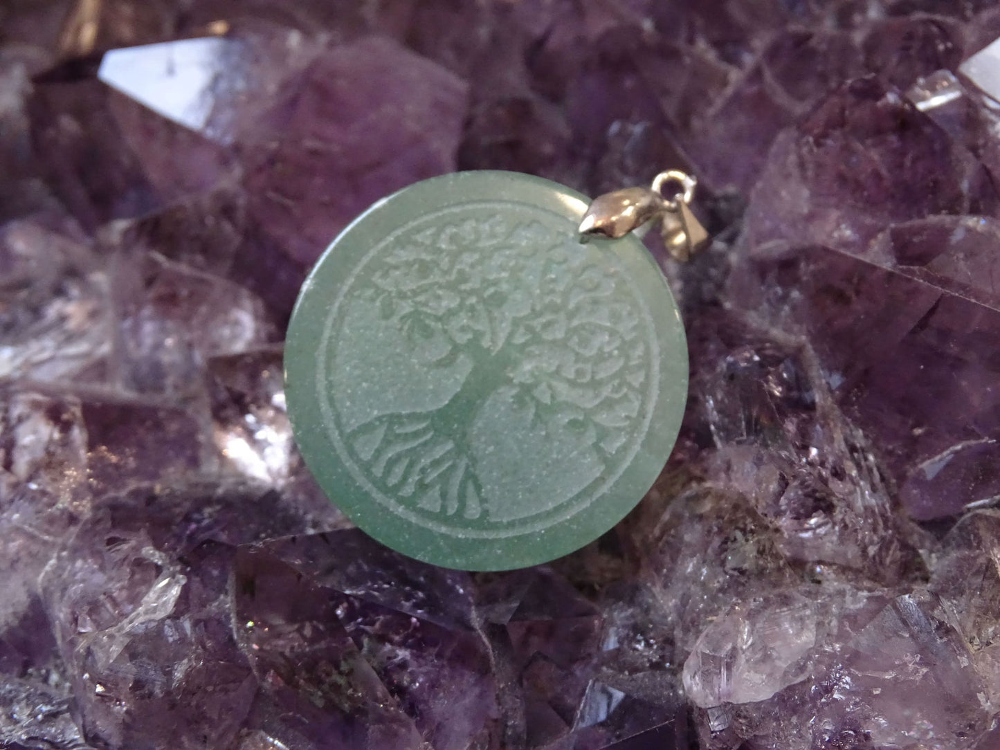 Pendentif Aventurine Verte Arbre de Vie - Pendentifs - Colibri Minéraux et Bien-être