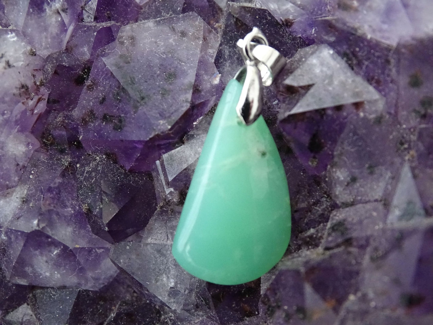 Pendentif Chrysoprase - Pendentifs - Colibri Minéraux et Bien-être