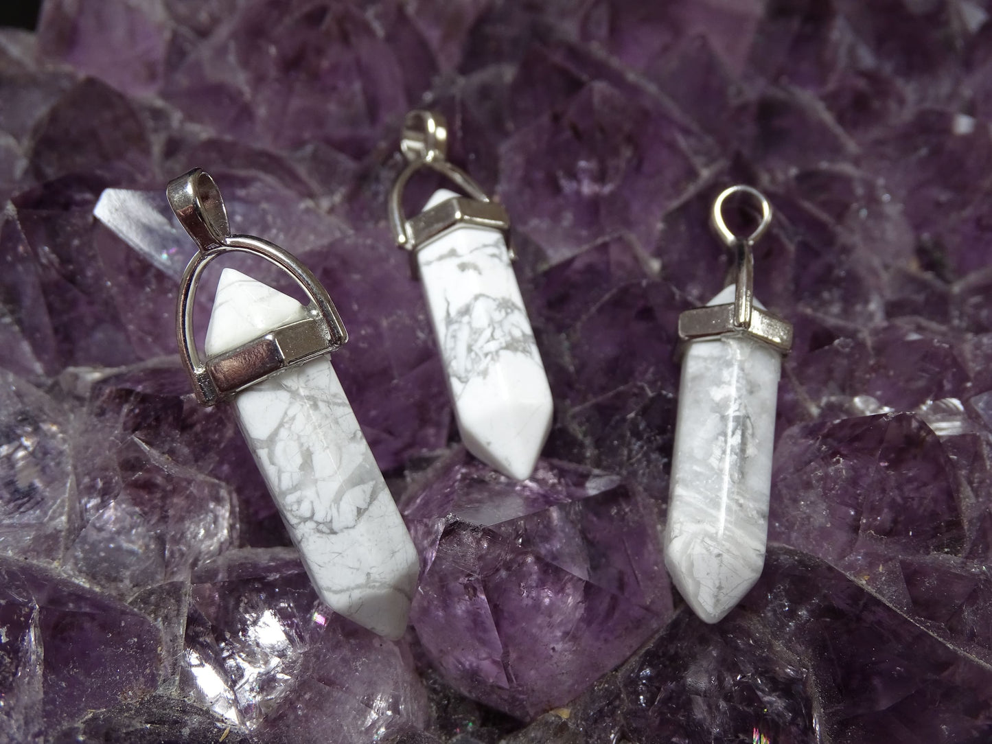 Pendentif Howlite - Pendentifs - Colibri Minéraux et Bien-être