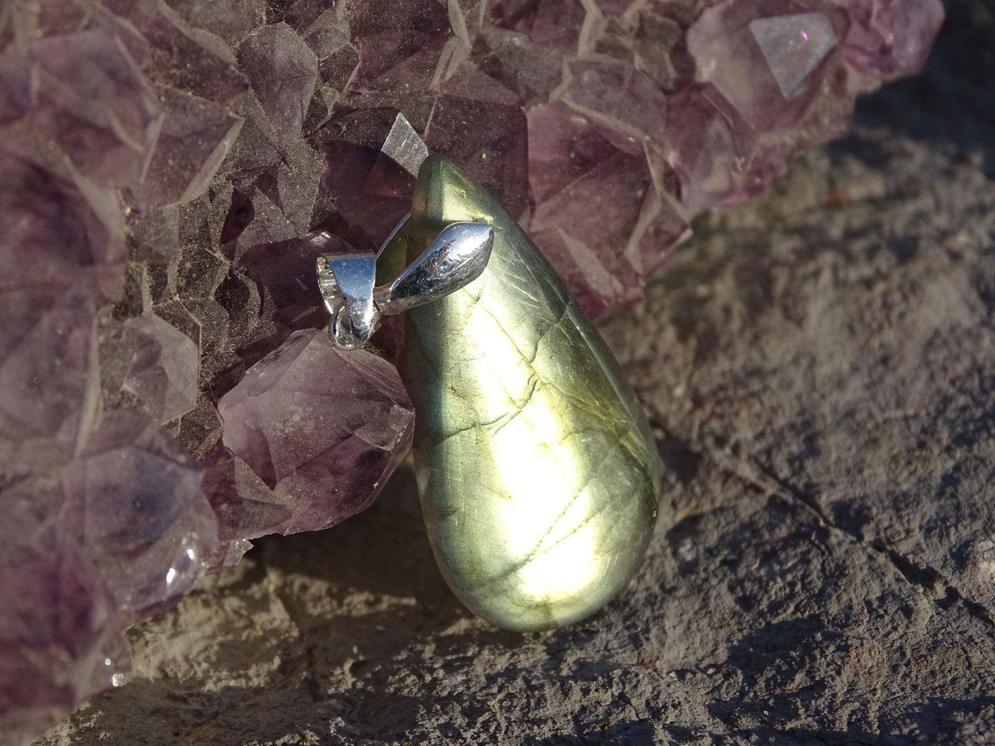 Pendentif Labradorite - Pendentifs - Colibri Minéraux et Bien-être
