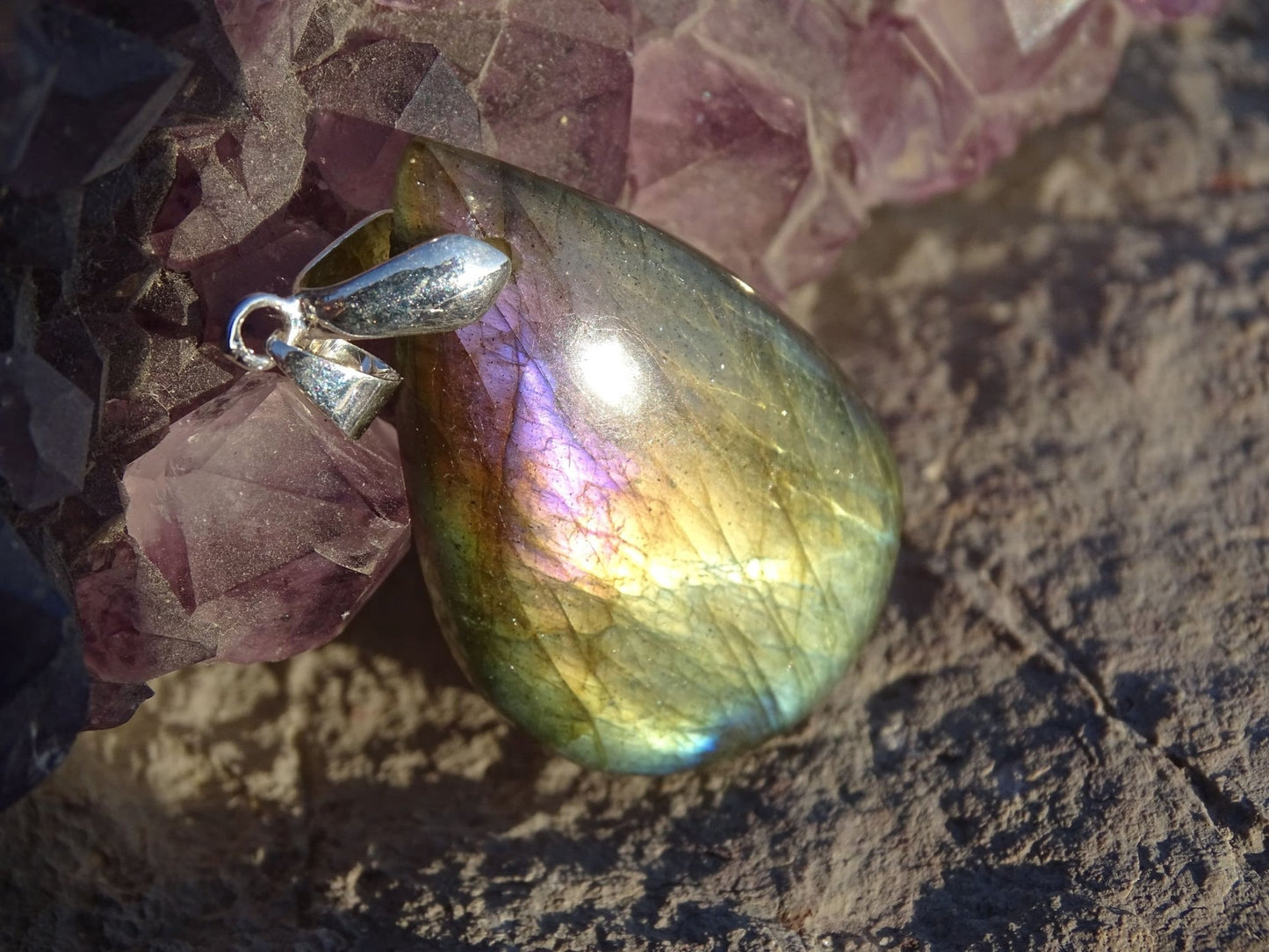 Pendentif Labradorite - Pendentifs - Colibri Minéraux et Bien-être