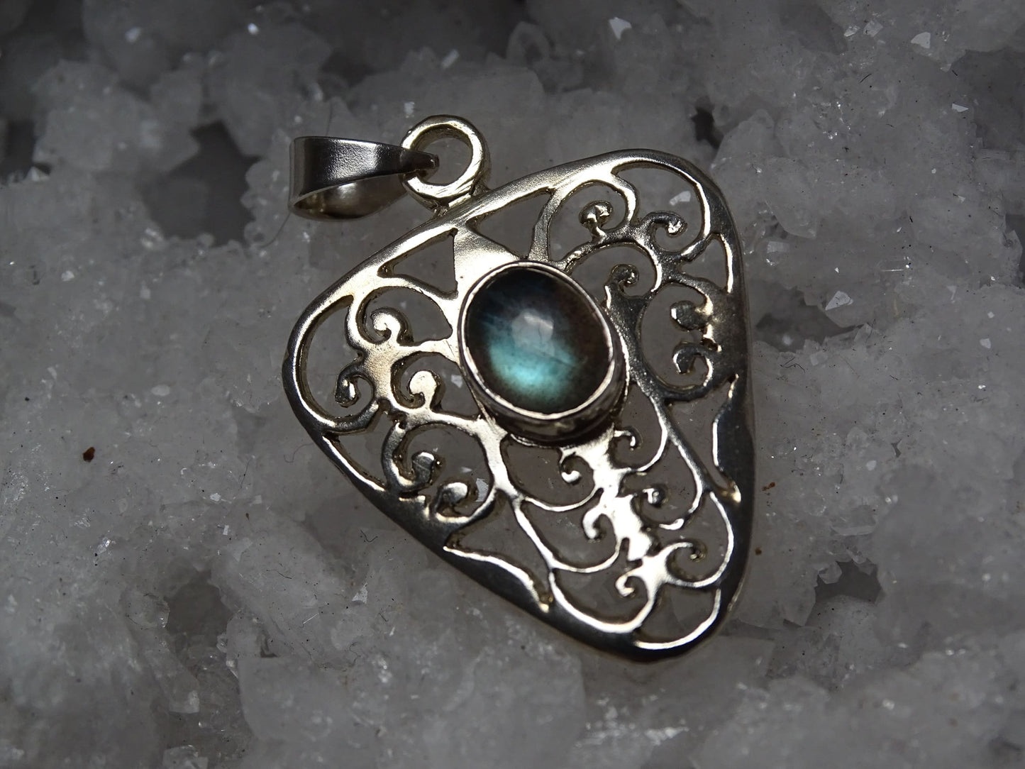 Pendentif Labradorite Argent 925 - Pendentifs - Colibri Minéraux et Bien-être