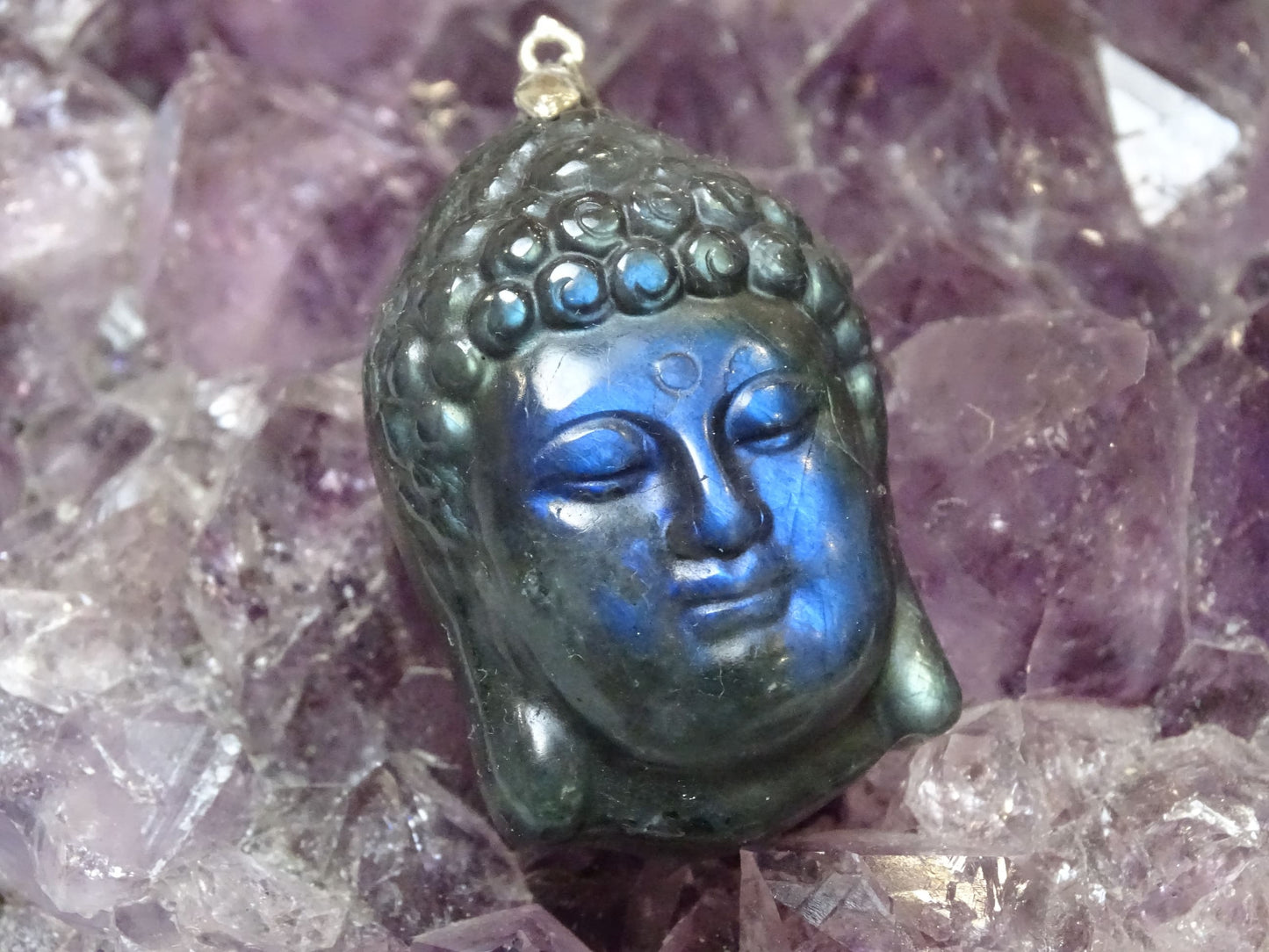 Pendentif Labradorite Bouddha - Pendentifs - Colibri Minéraux et Bien-être