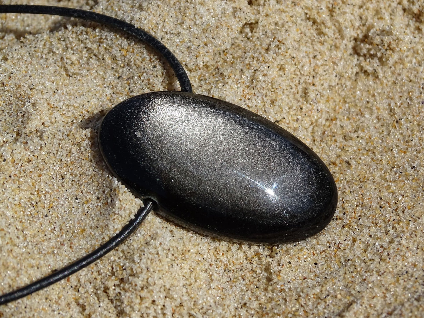 Pendentif Obsidienne Argentée - Pendentifs - Colibri Minéraux et Bien-être