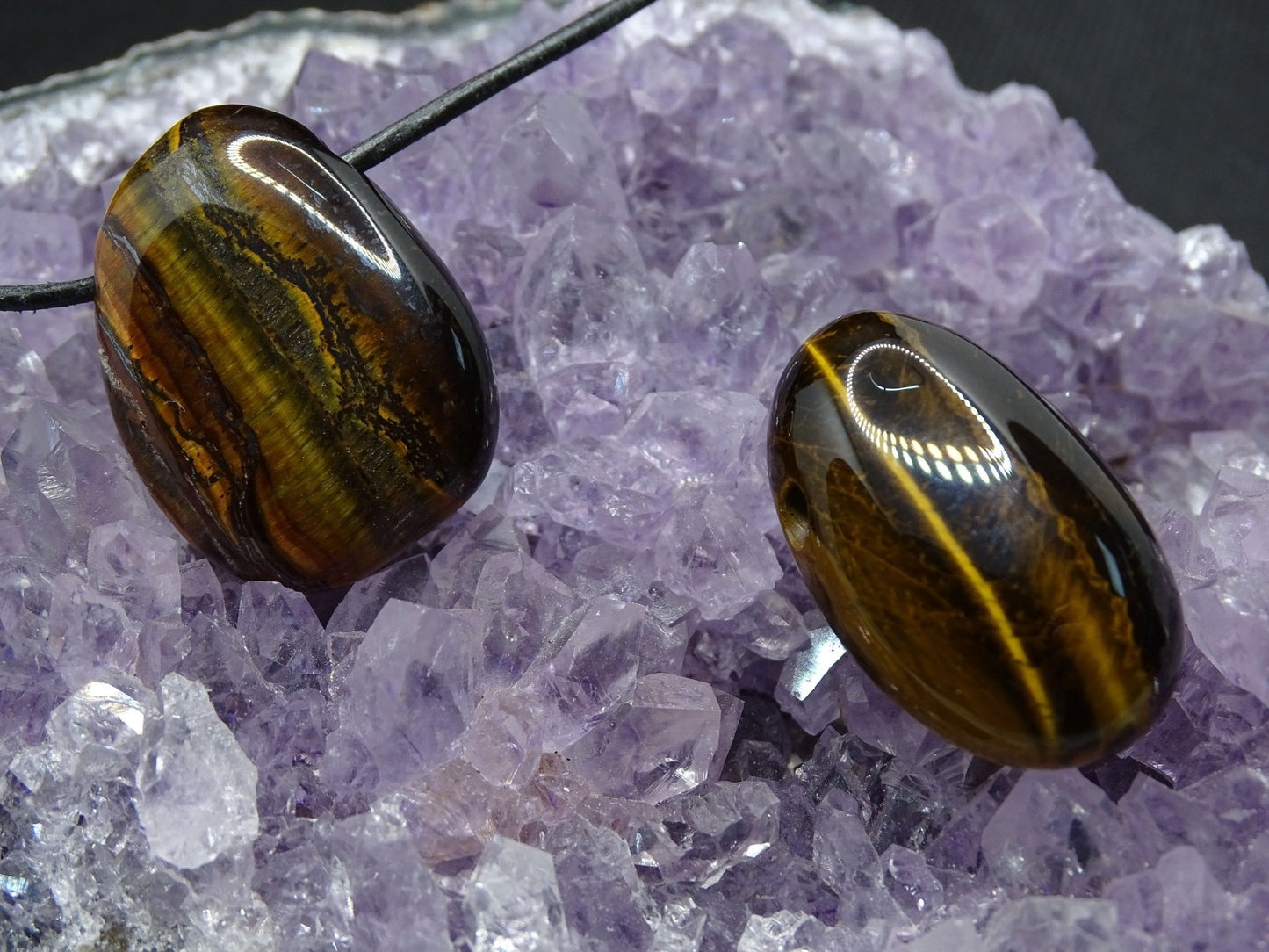 Pendentif Oeil de Tigre - Pendentifs - Colibri Minéraux et Bien-être