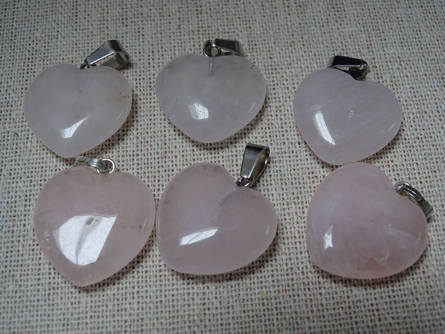 Pendentif Quartz Rose Coeur - Pendentifs - Colibri Minéraux et Bien-être