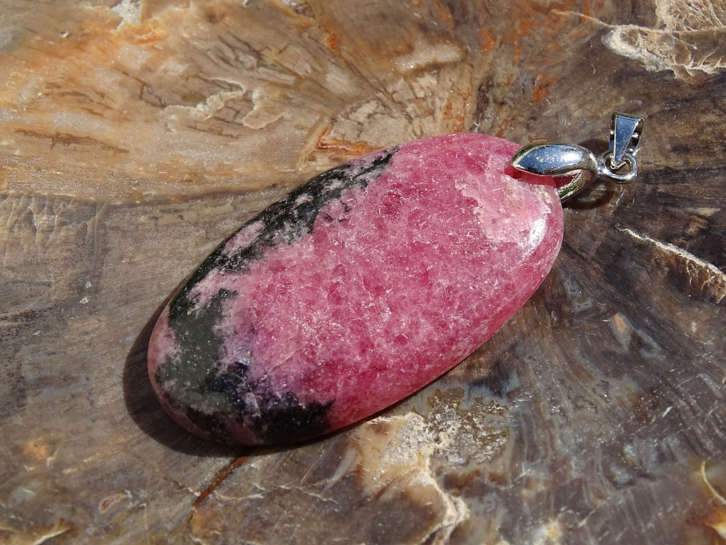 Pendentif Rhodonite - Pendentifs - Colibri Minéraux et Bien-être