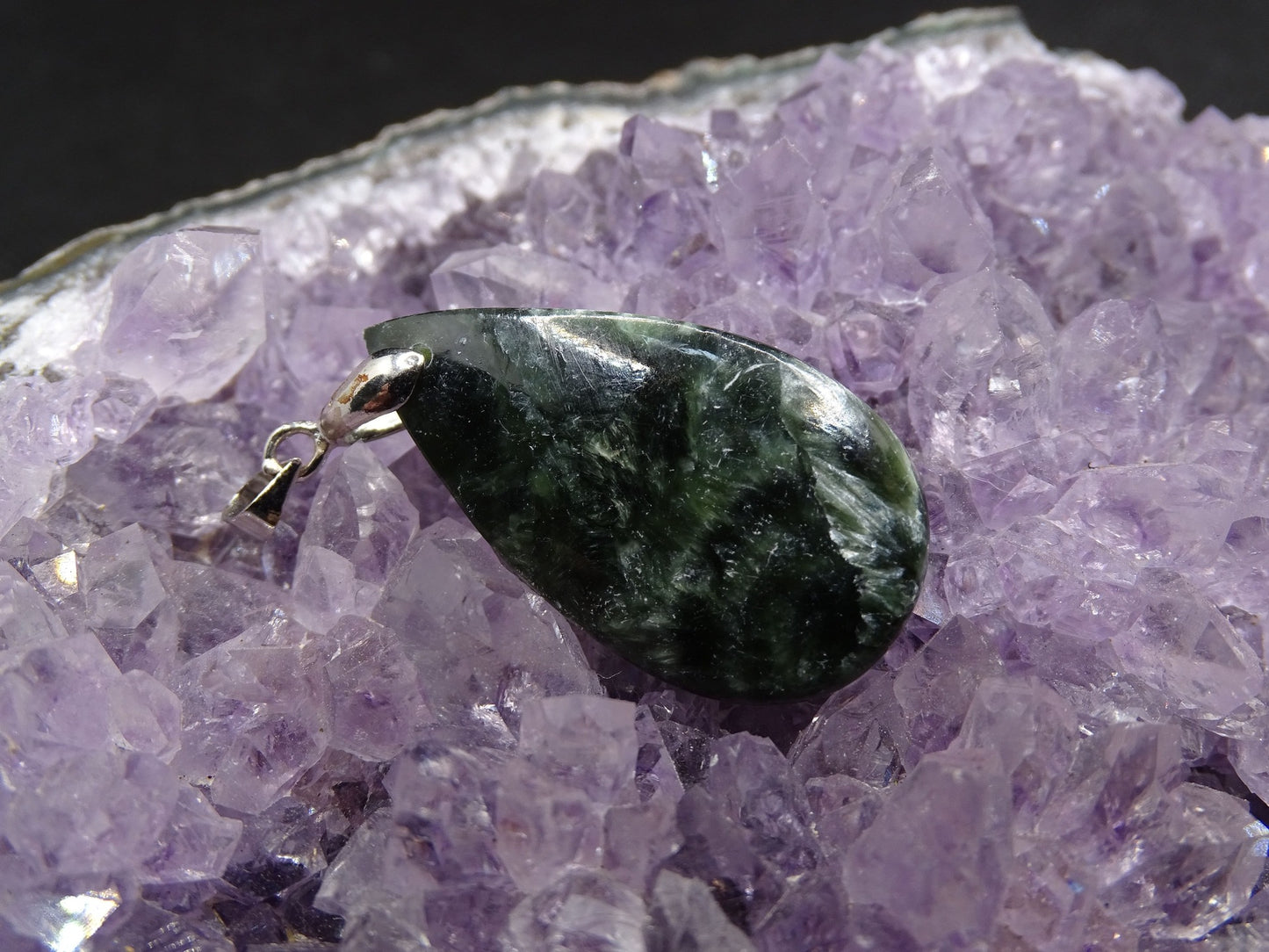 Pendentif Séraphinite - Pendentifs - Colibri Minéraux et Bien-être