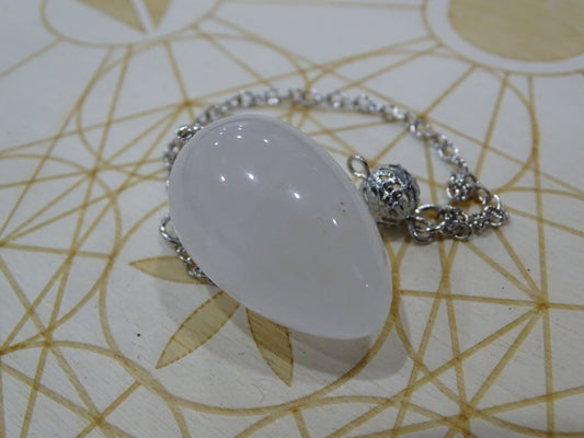 Pendule Quartz Cristal de Roche Oeuf - Cristaux - Colibri Minéraux et Bien-être