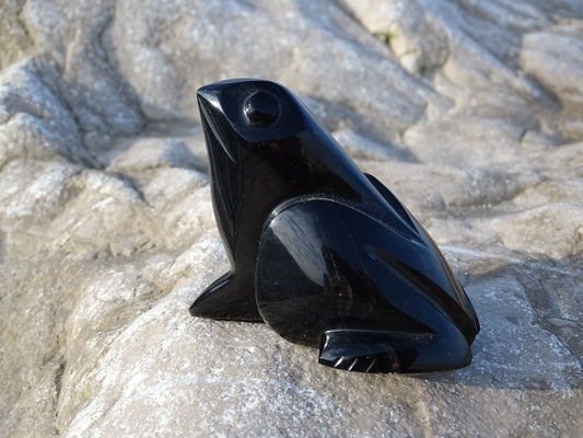 Animaux Obsidienne Argentée Grenouille - Pierres - Colibri Minéraux et Bien-être