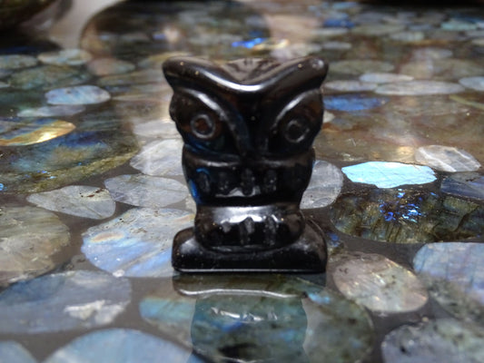 Animaux Obsidienne Noire Hibou - Pierres - Colibri Minéraux et Bien-être